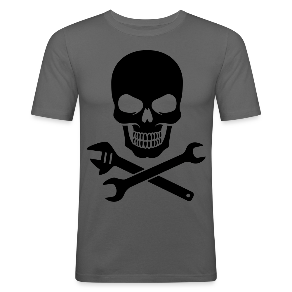 Men's Slim Fit T-Shirt SKULL TOOL - graphite grey