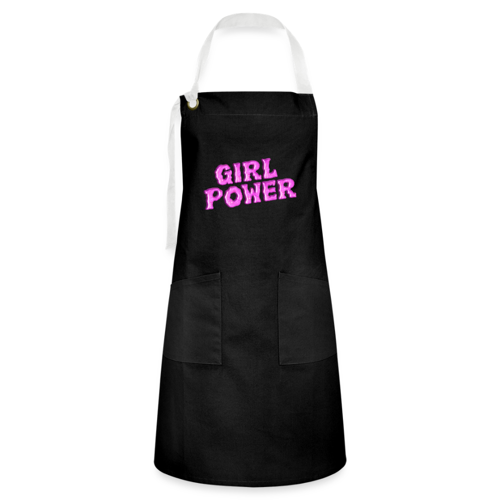 Artisan Apron GIRL POWER - black/white