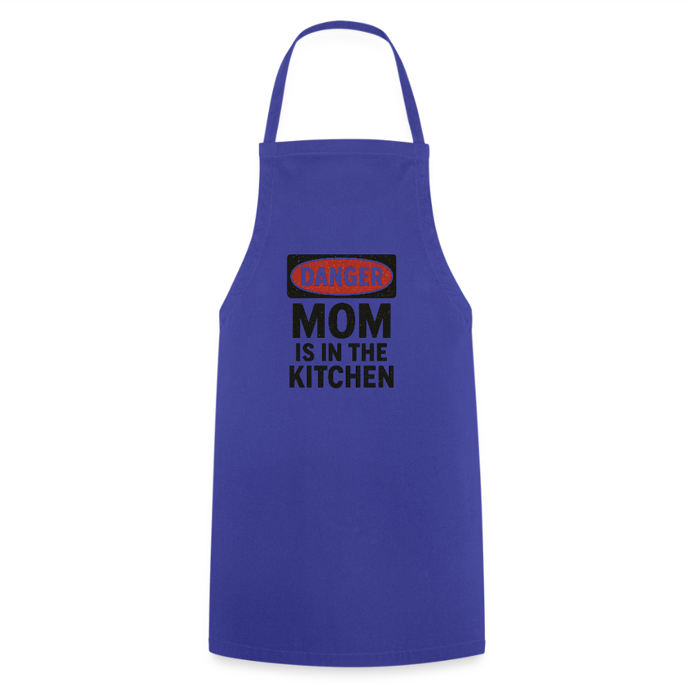 Cooking Apron MOM - royal blue