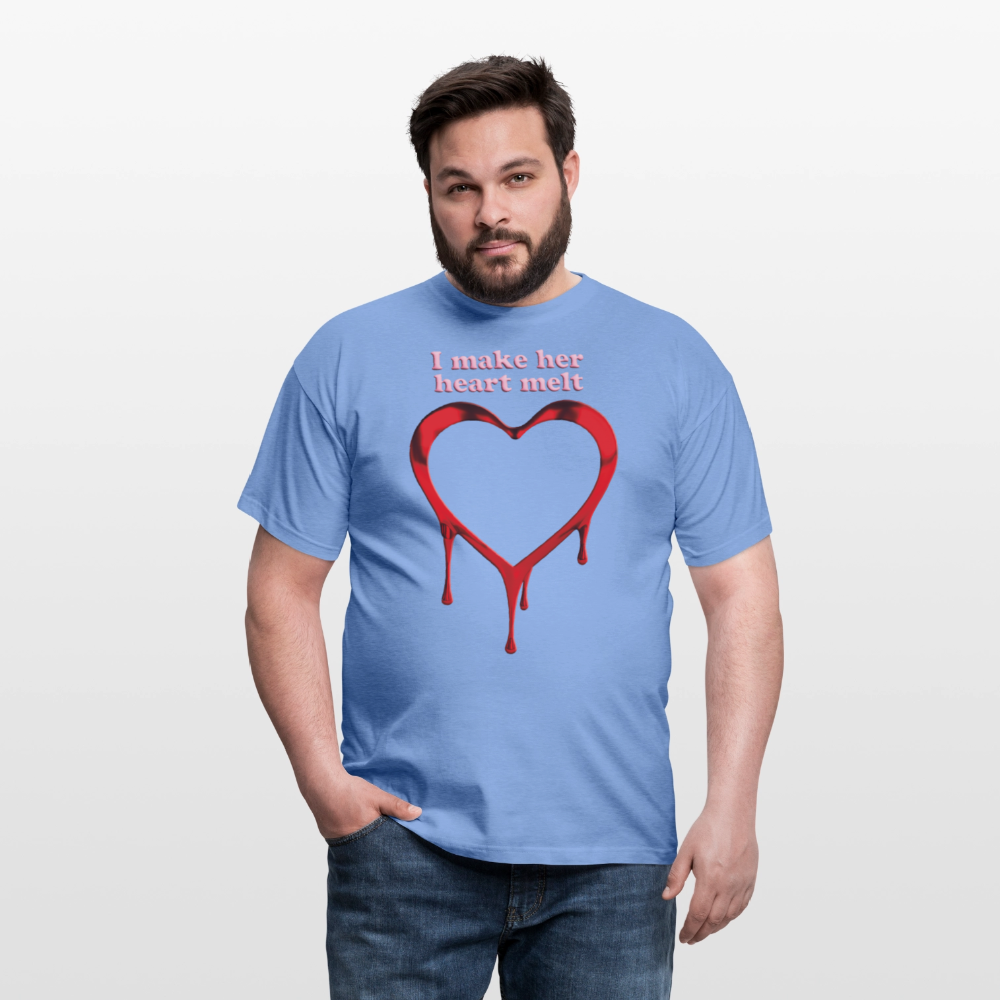 mens i make her heart melt - carolina blue