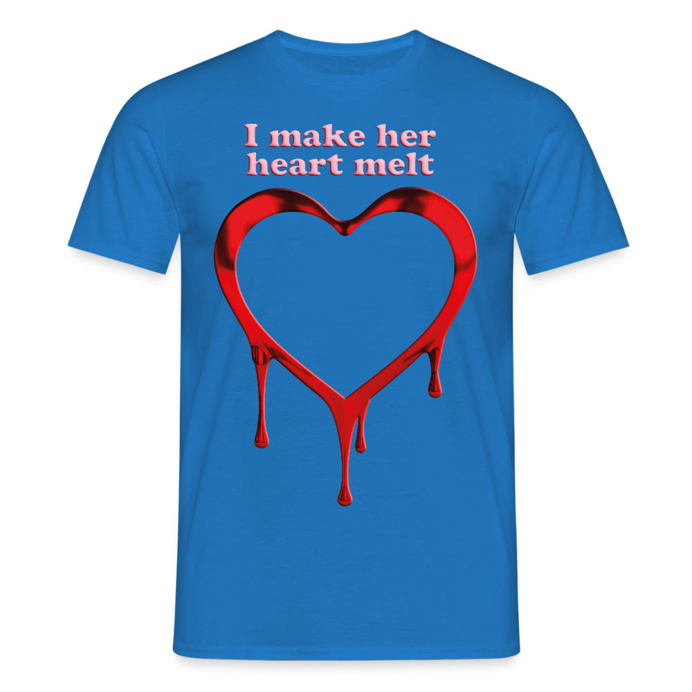 mens i make her heart melt - royal blue