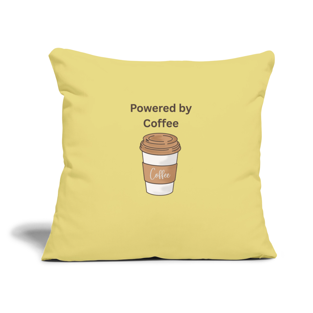 Sofa pillowcase 17,3'' x 17,3'' (45 x 45 cm) COFFEE - washed yellow
