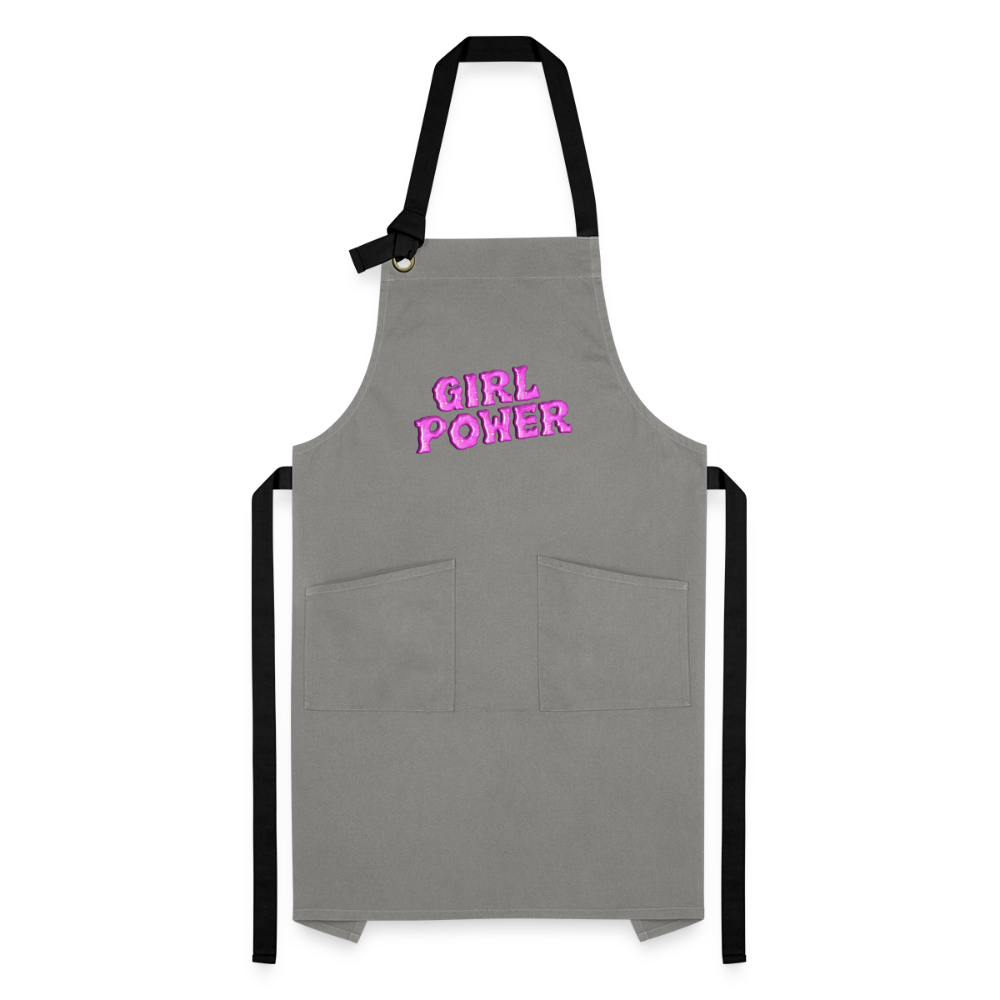 Artisan Apron GIRL POWER - grey/black