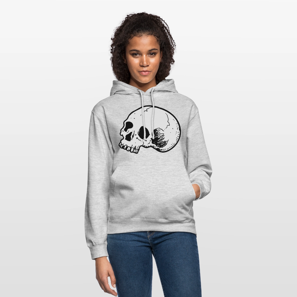 Unisex Hoodie SKULL - light heather grey