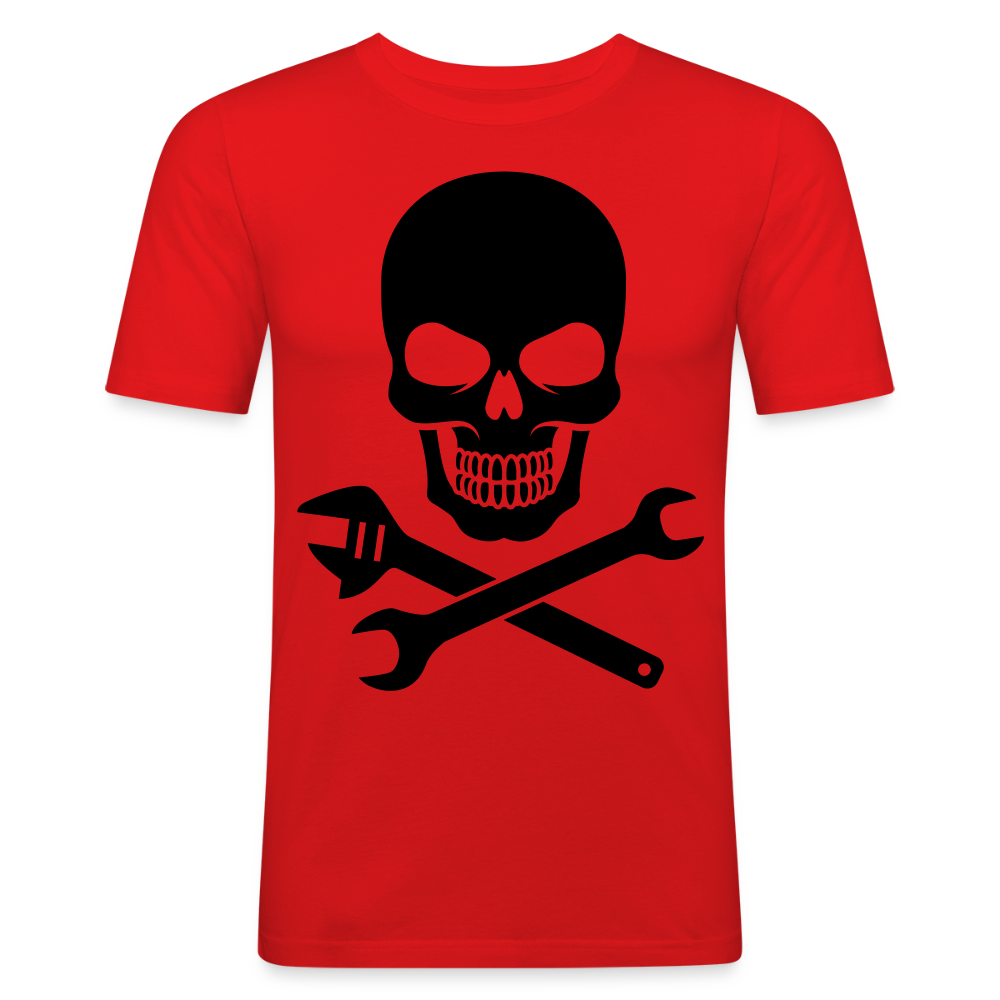 Men's Slim Fit T-Shirt SKULL TOOL - red