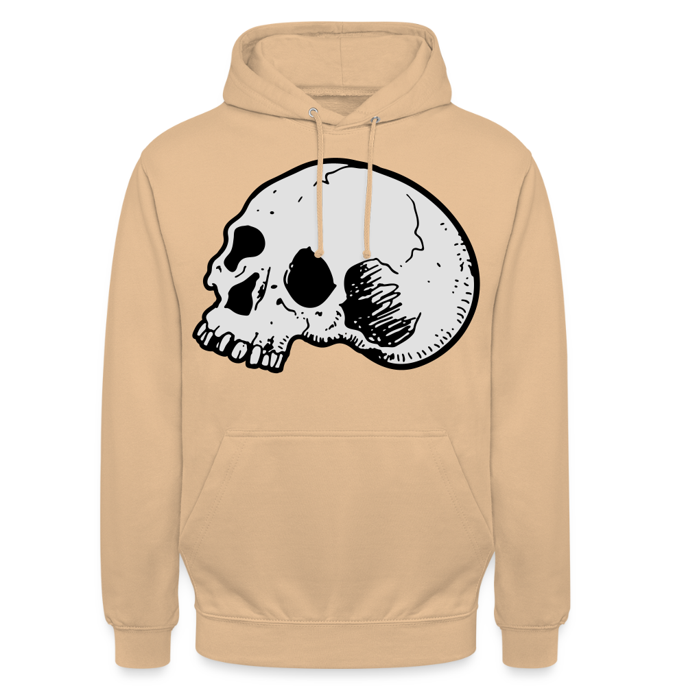 Unisex Hoodie SKULL - peach