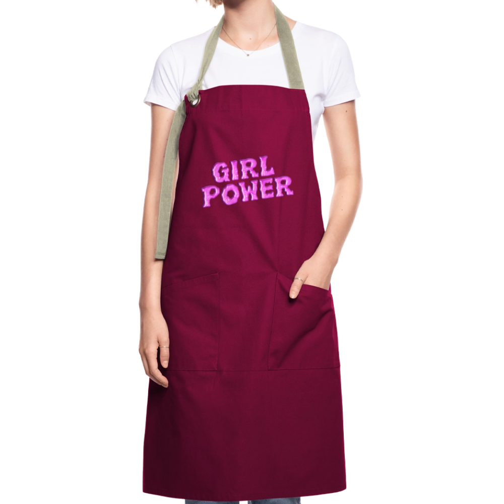 Artisan Apron GIRL POWER - burgundy / desert sand