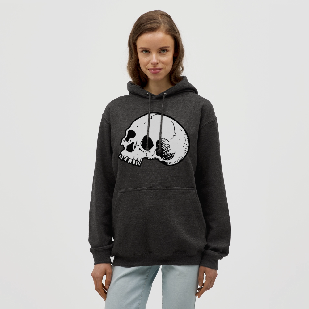 Unisex Hoodie SKULL - charcoal grey