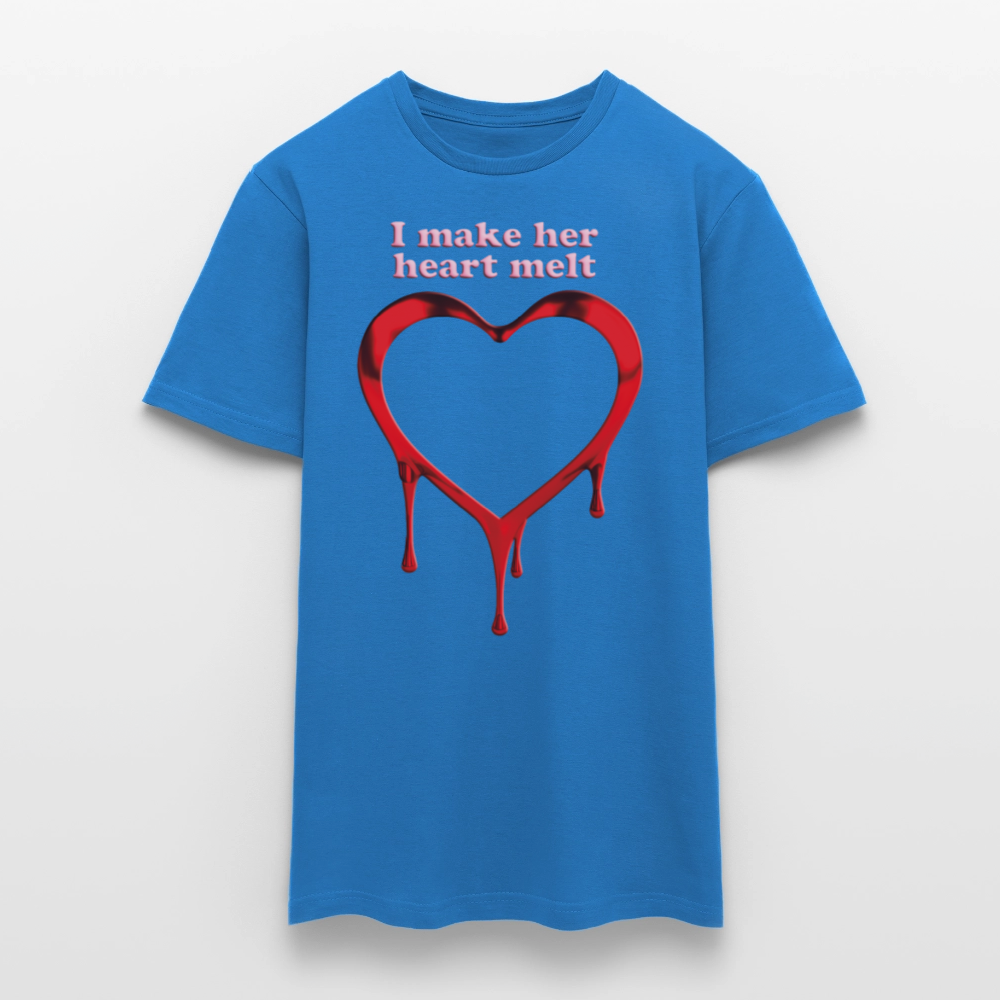 mens i make her heart melt - royal blue