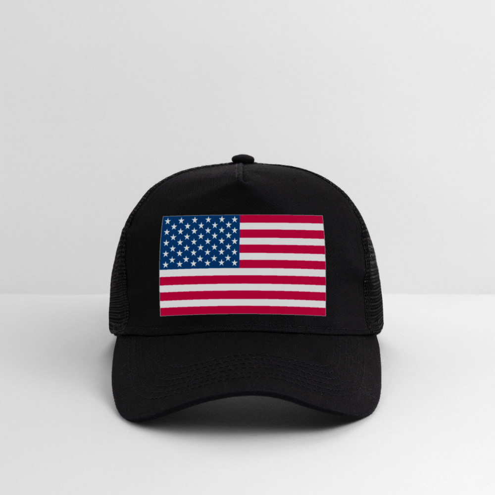 Trucker Cap american flag - black/black