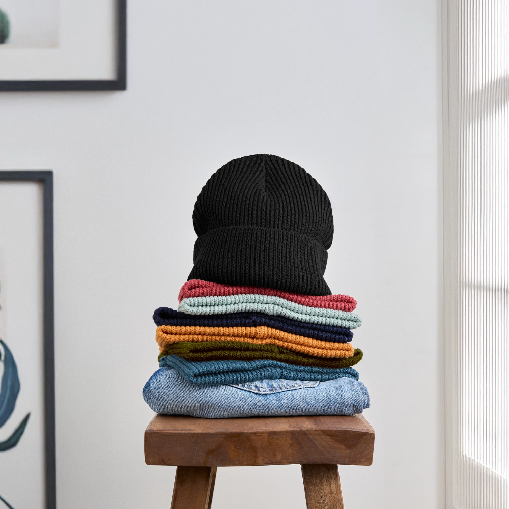 Stanley/Stella Unisex Organic FISHERMAN BEANIE - black