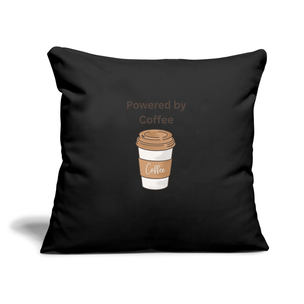 Sofa pillowcase 17,3'' x 17,3'' (45 x 45 cm) COFFEE - black