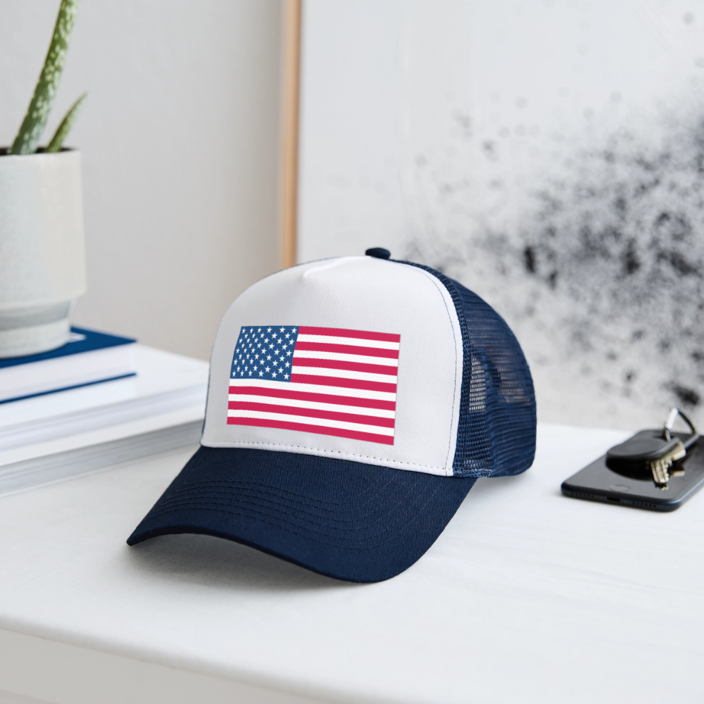 Trucker Cap american flag - white/navy