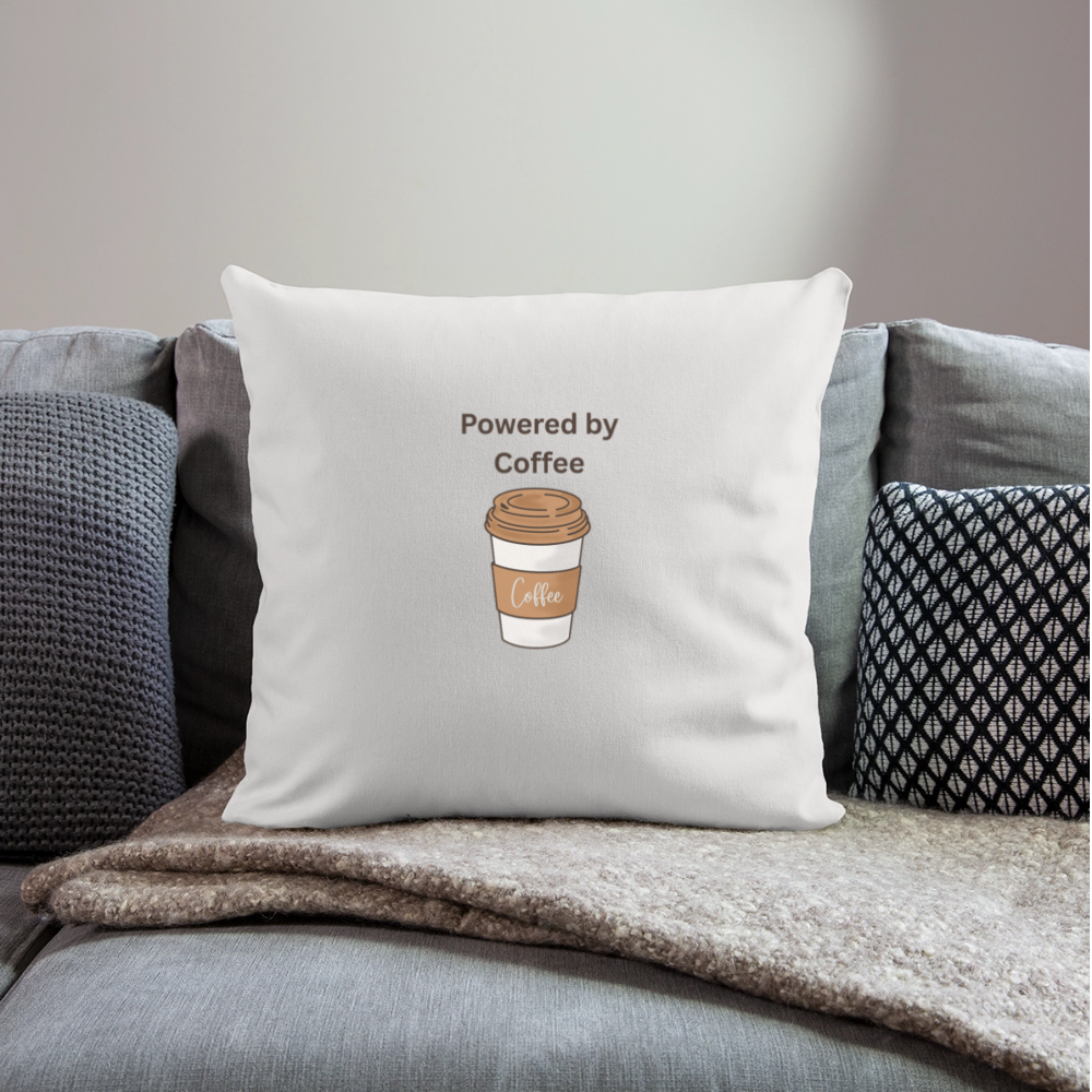 Sofa pillowcase 17,3'' x 17,3'' (45 x 45 cm) COFFEE - natural white