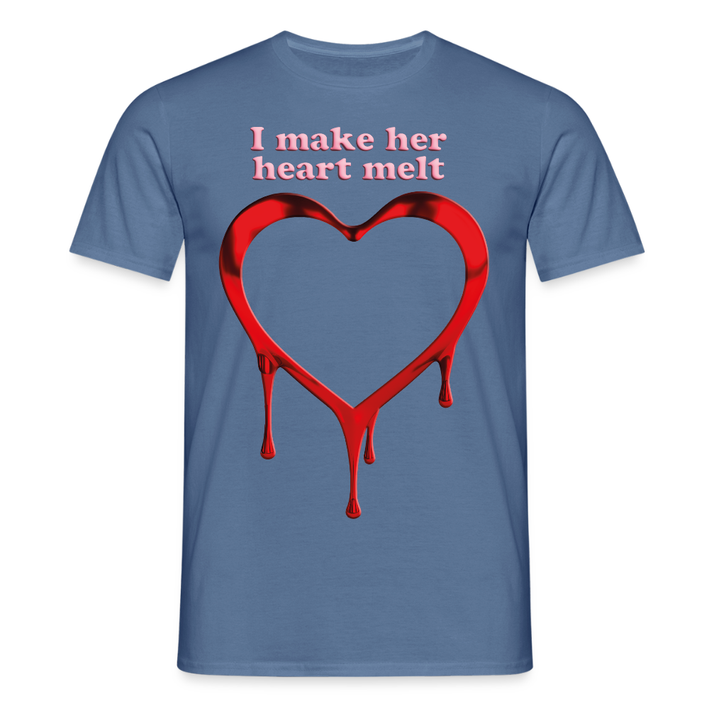 mens i make her heart melt - dove blue
