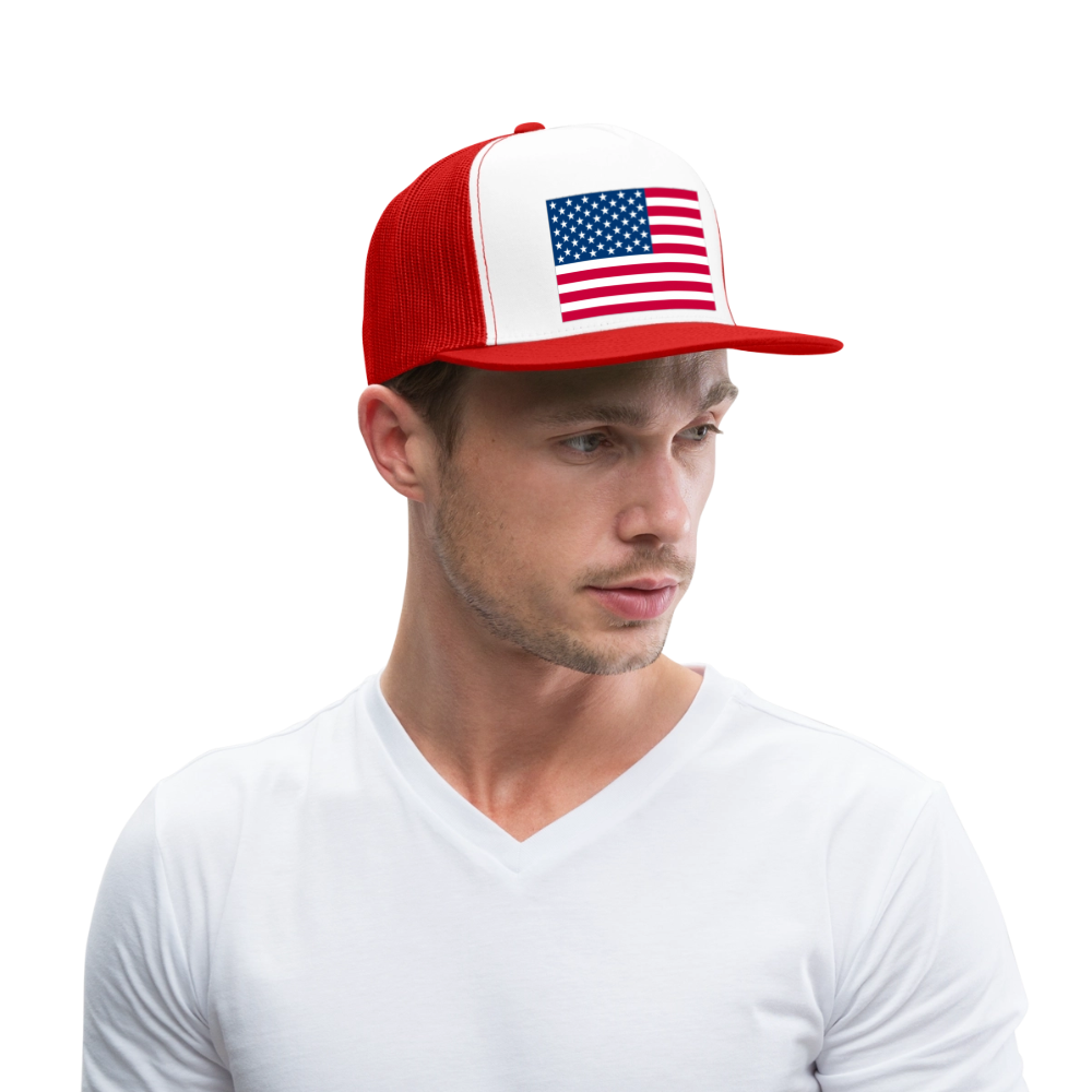 Trucker Cap american flag - white/red
