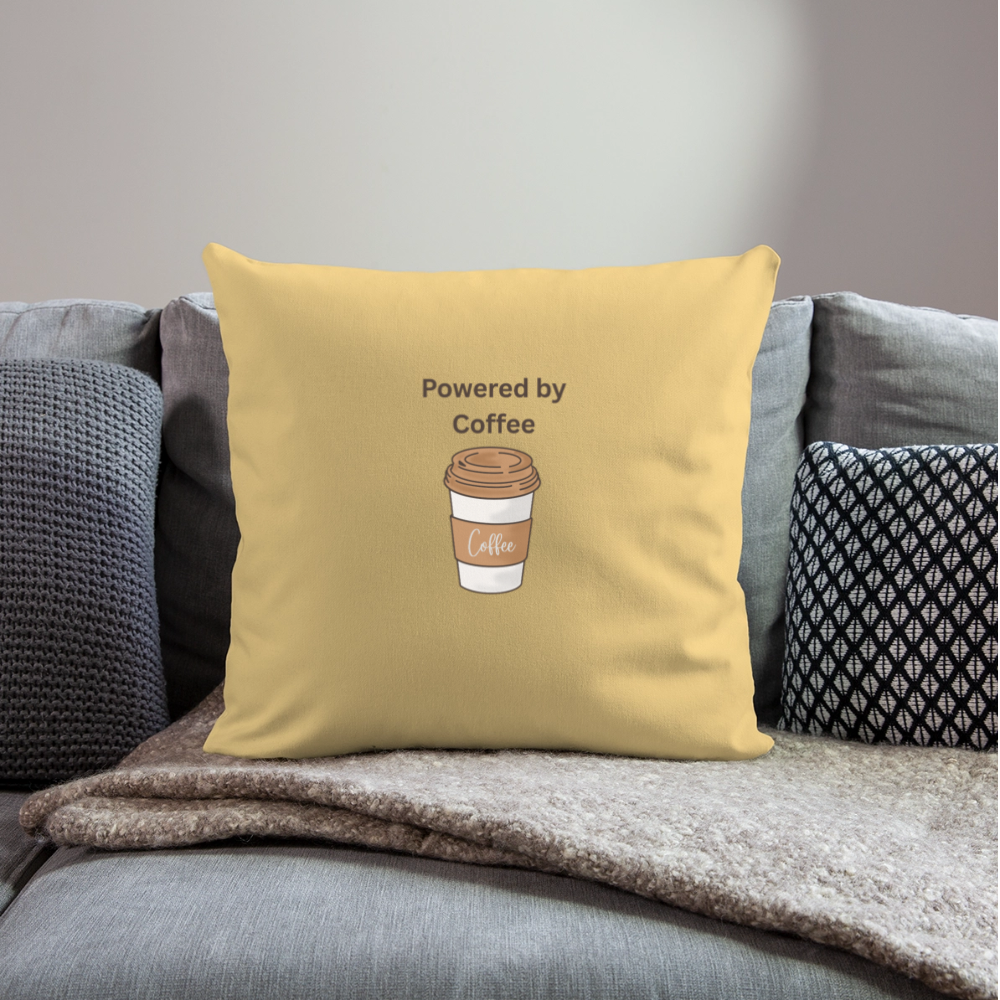 Sofa pillowcase 17,3'' x 17,3'' (45 x 45 cm) COFFEE - washed yellow