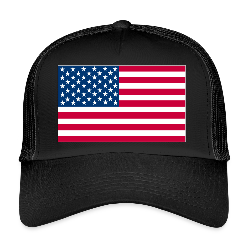 Trucker Cap american flag - black/black