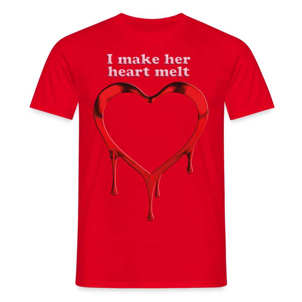 mens i make her heart melt - red