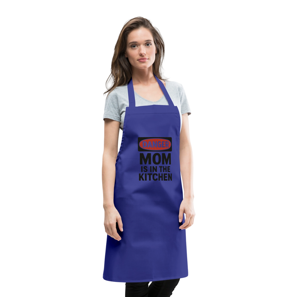 Cooking Apron MOM - royal blue