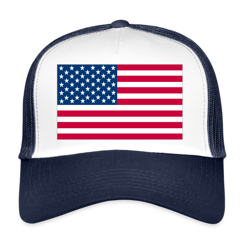 Trucker Cap american flag - white/navy