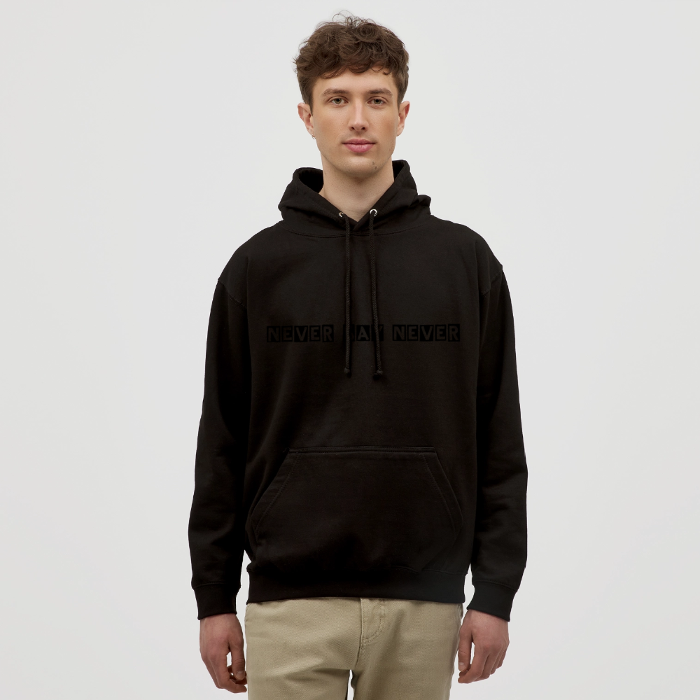 Unisex Hoodie Never say never - black