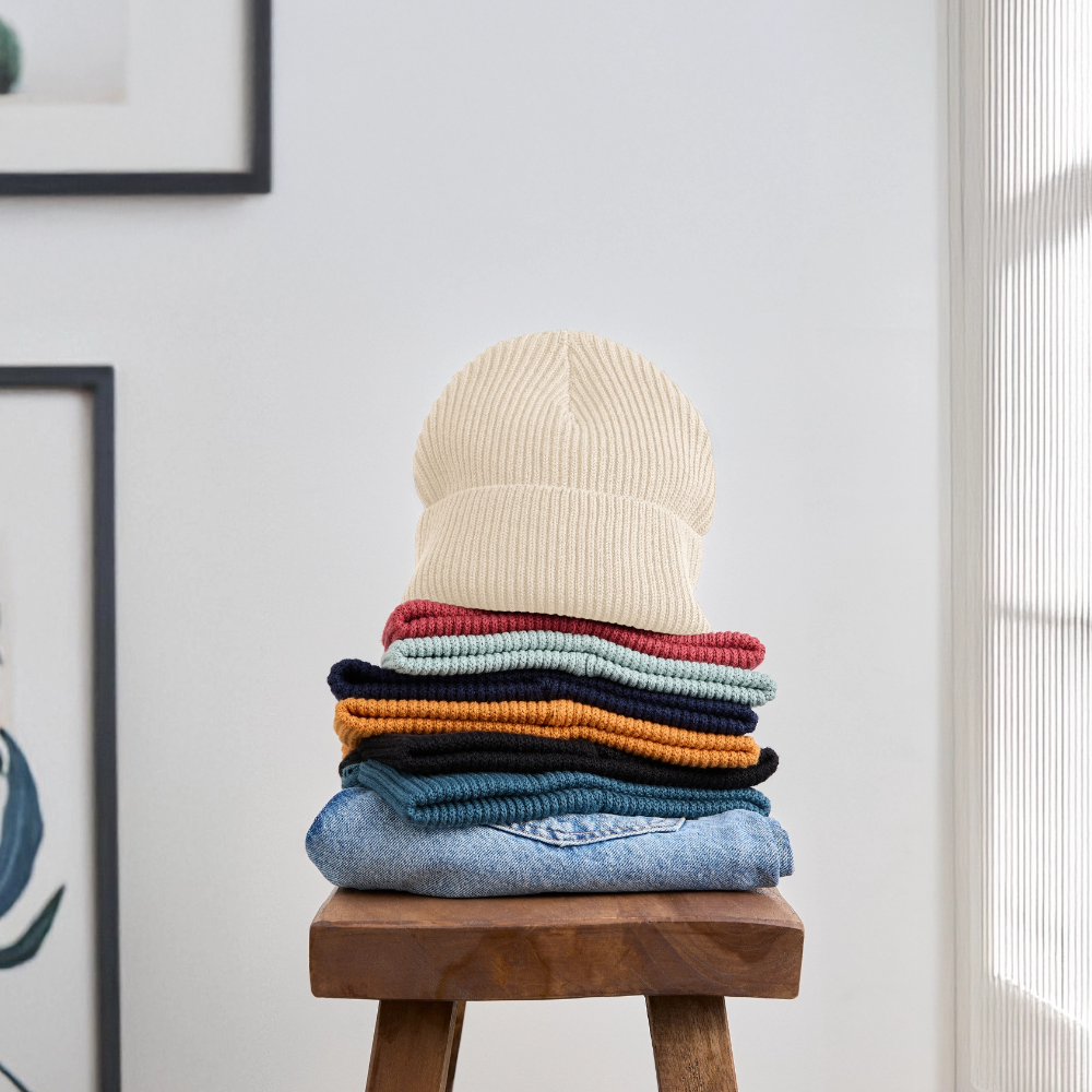 Stanley/Stella Unisex Organic FISHERMAN BEANIE - natural raw