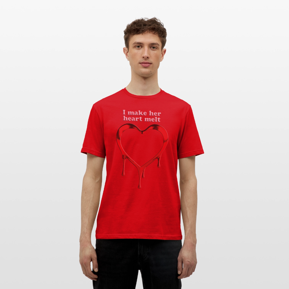 mens i make her heart melt - red