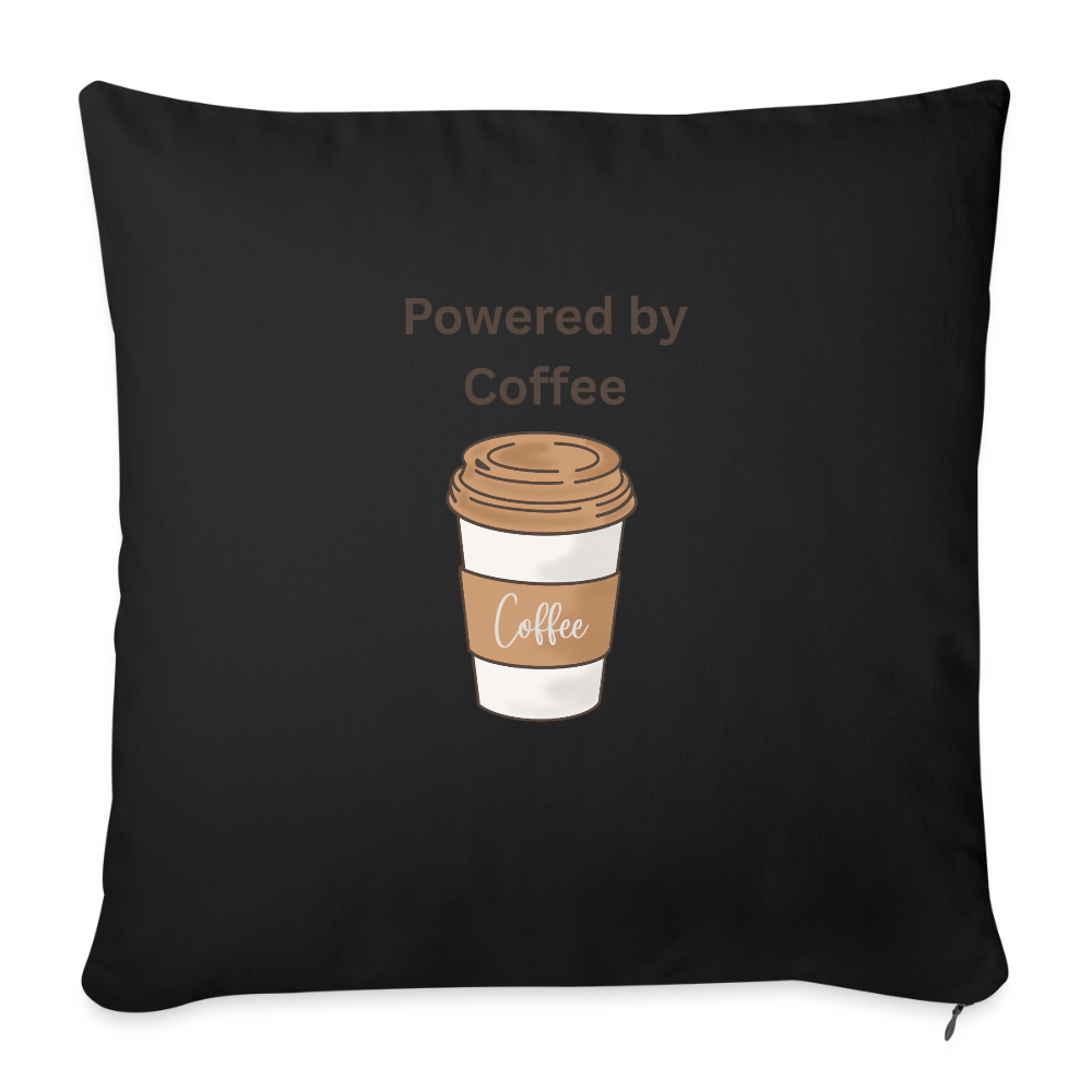 Sofa pillowcase 17,3'' x 17,3'' (45 x 45 cm) COFFEE - black