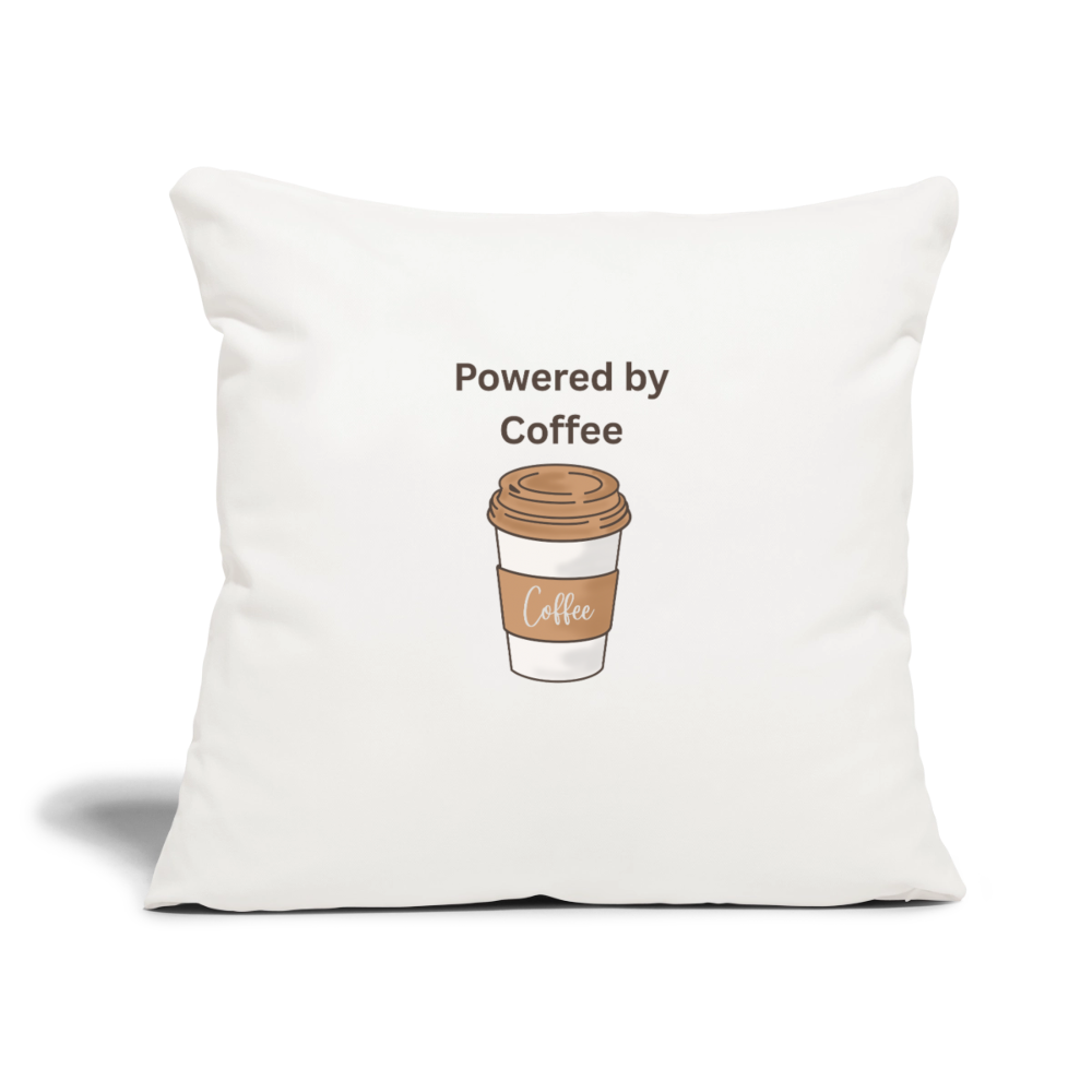 Sofa pillowcase 17,3'' x 17,3'' (45 x 45 cm) COFFEE - natural white