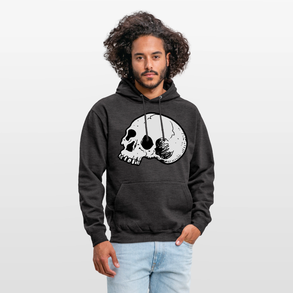 Unisex Hoodie SKULL - charcoal grey