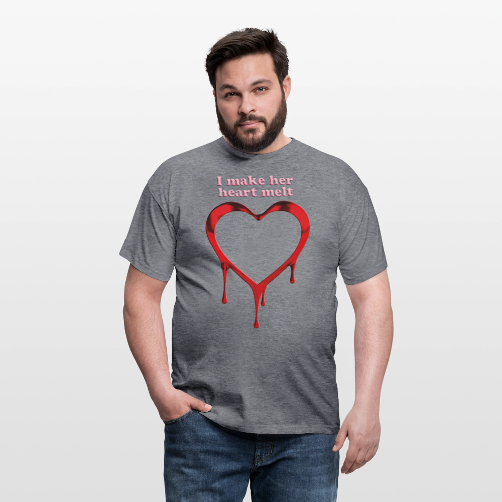 mens i make her heart melt - graphite heather