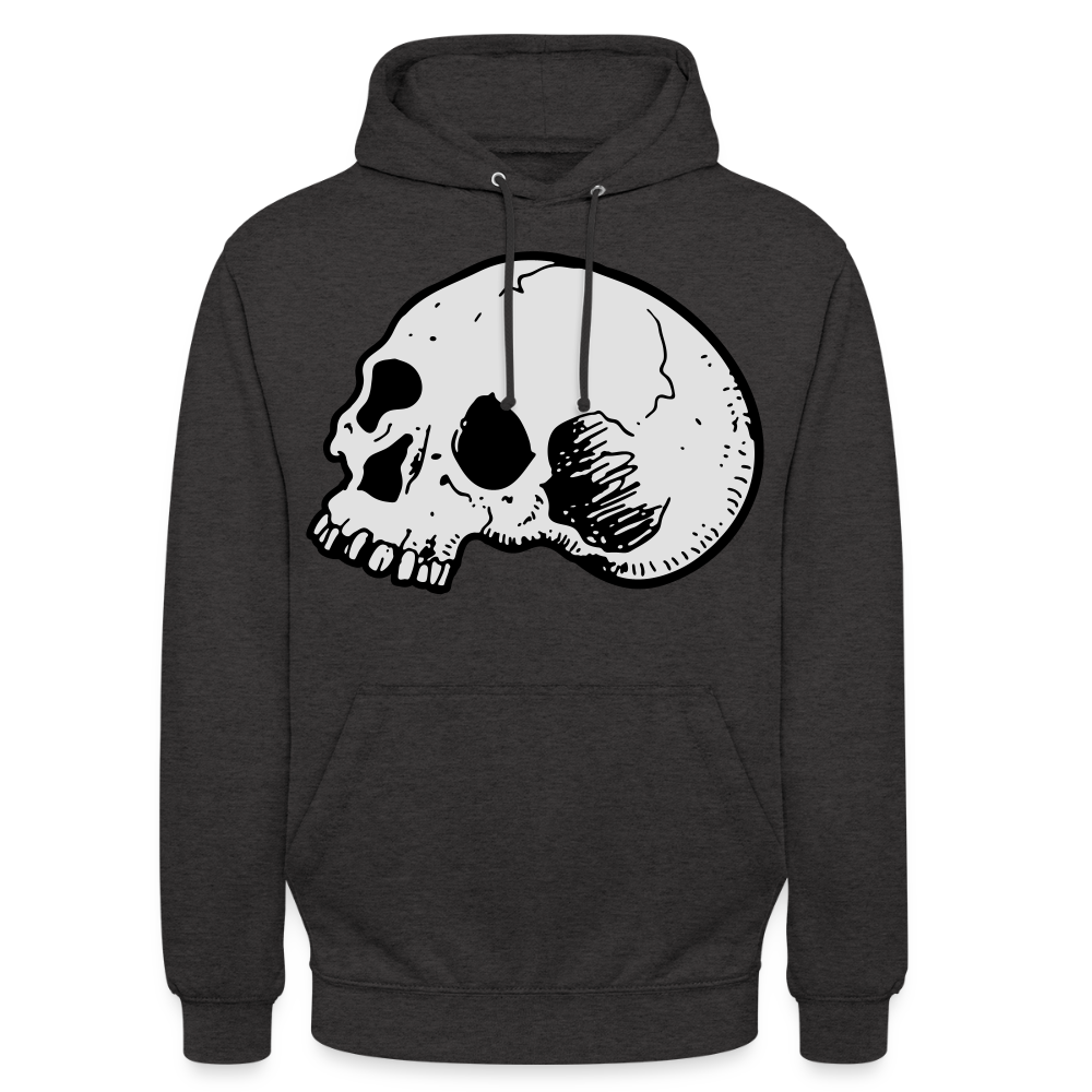 Unisex Hoodie SKULL - charcoal grey