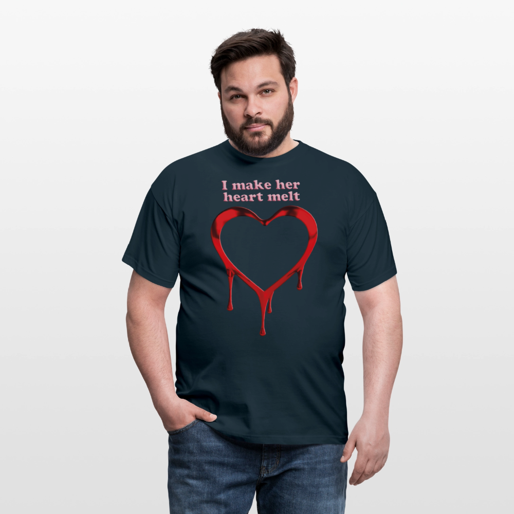mens i make her heart melt - navy