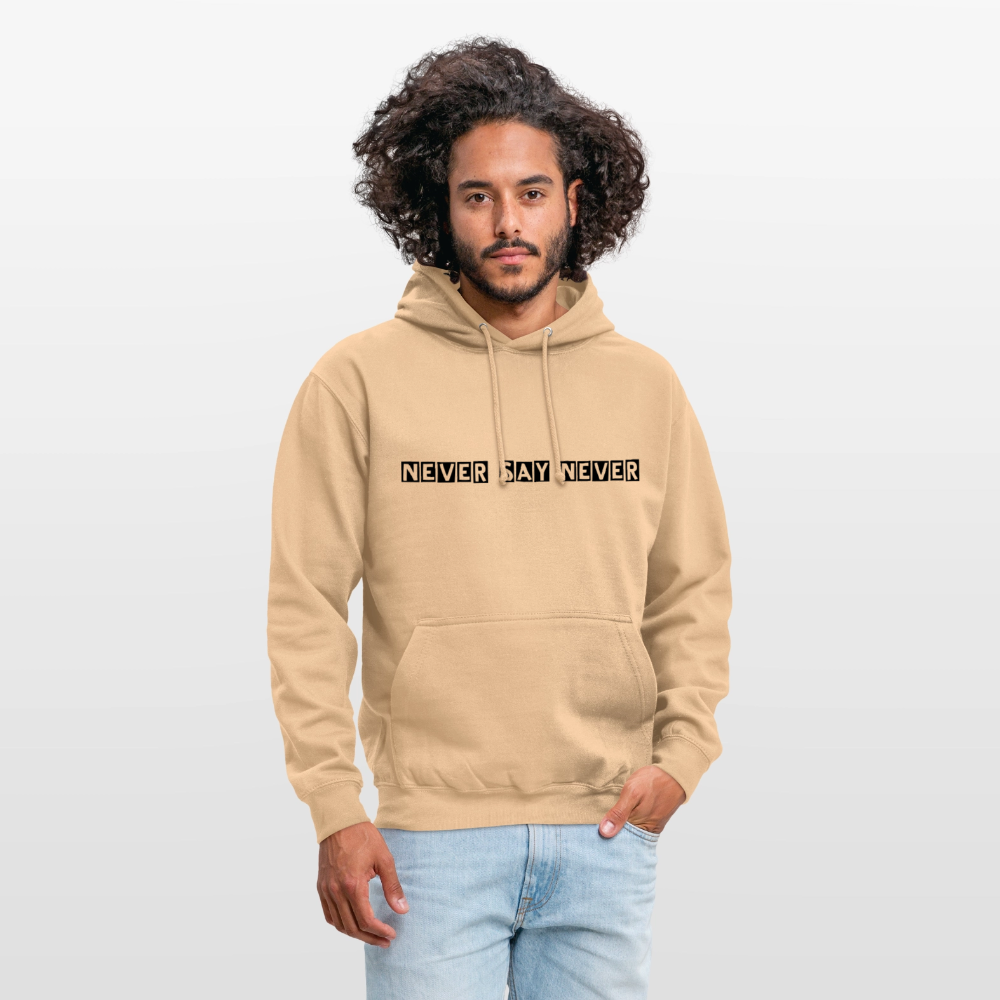 Unisex Hoodie Never say never - peach