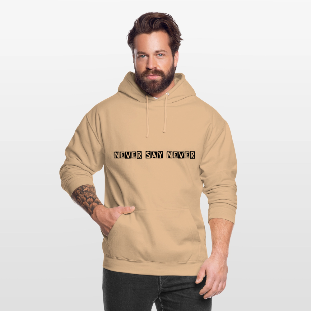 Unisex Hoodie Never say never - peach