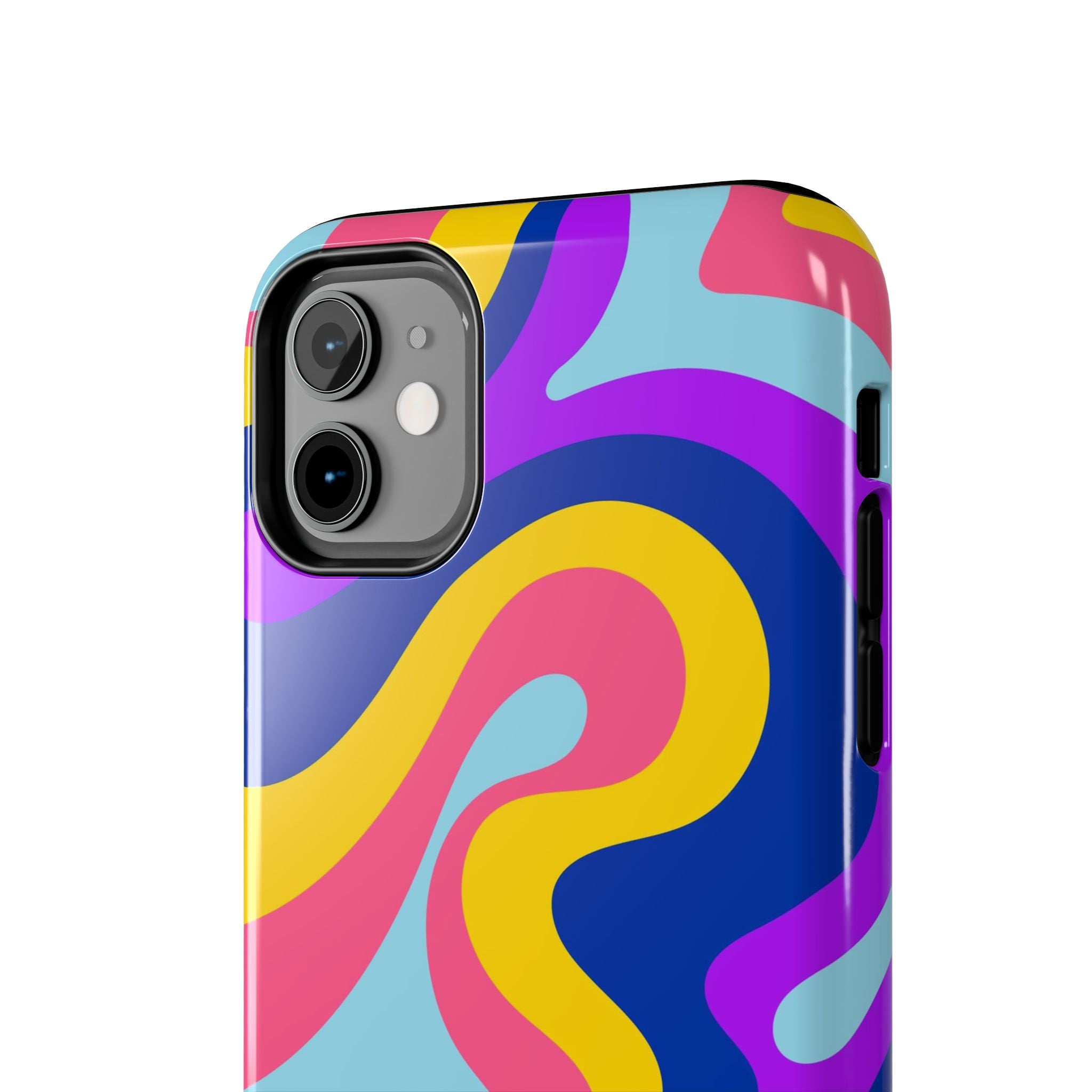 Psychedelic Swirl Tough Phone Case — Colorful Retro Abstract Protection