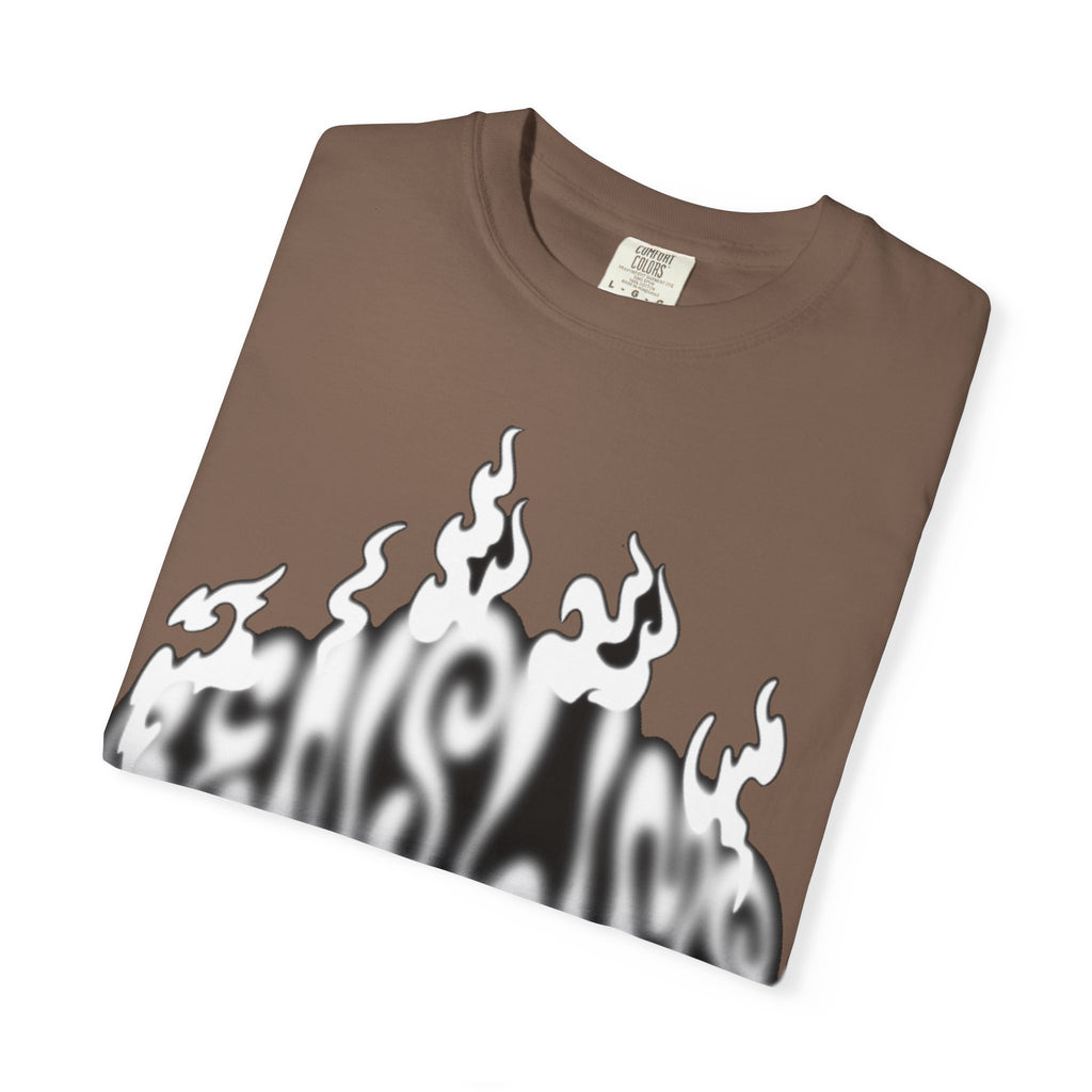 Graphic T-Shirt — 'Feels Like' Flame Text Streetwear Tee girls