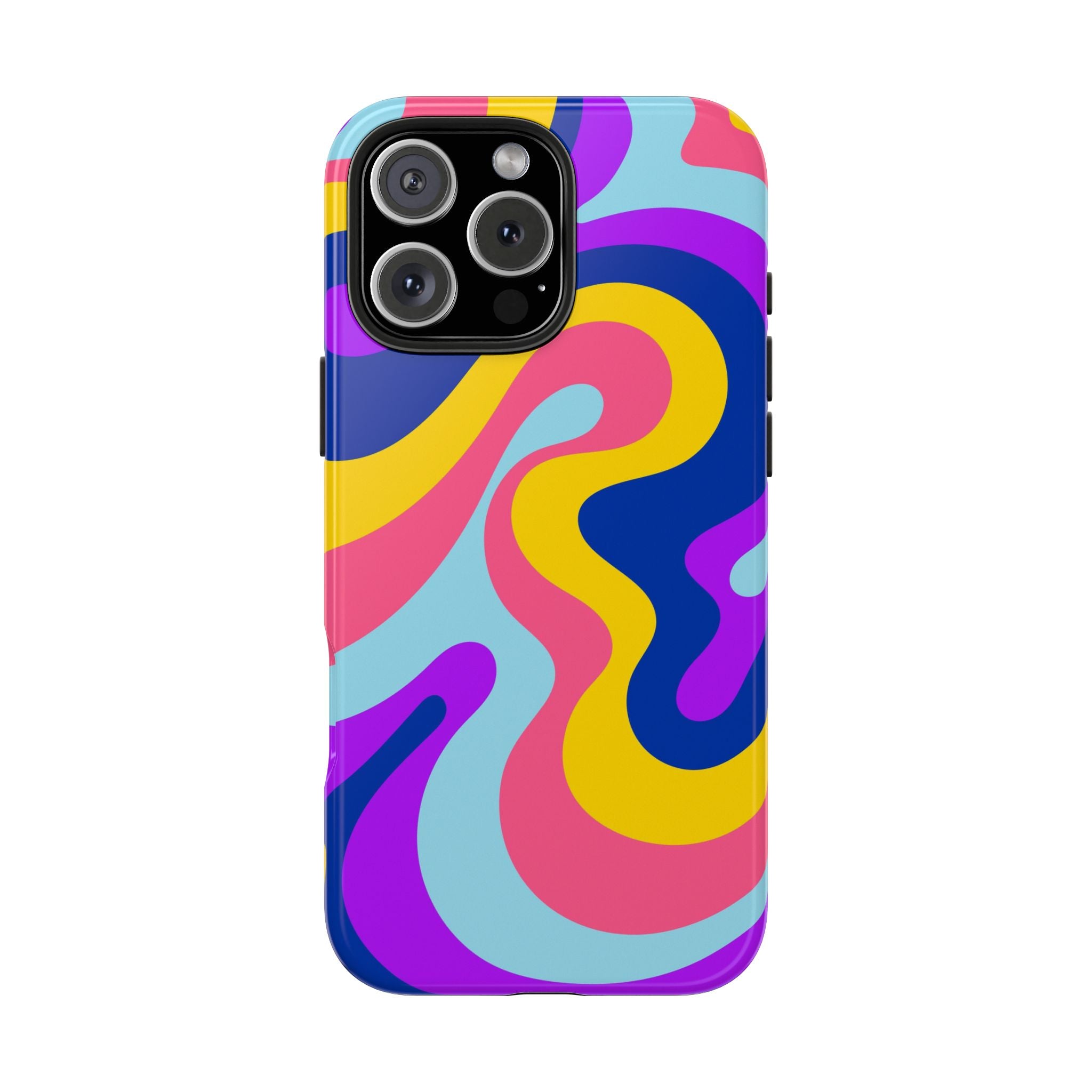 Psychedelic Swirl Tough Phone Case — Colorful Retro Abstract Protection