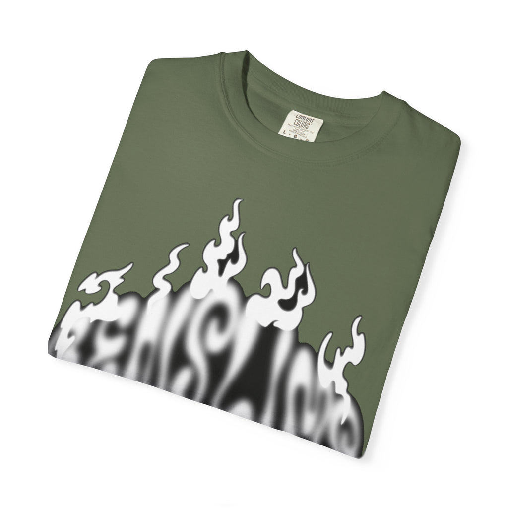 Graphic T-Shirt — 'Feels Like' Flame Text Streetwear Tee girls