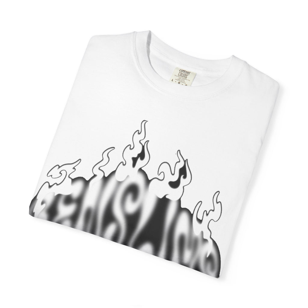 Graphic T-Shirt — 'Feels Like' Flame Text Streetwear Tee girls