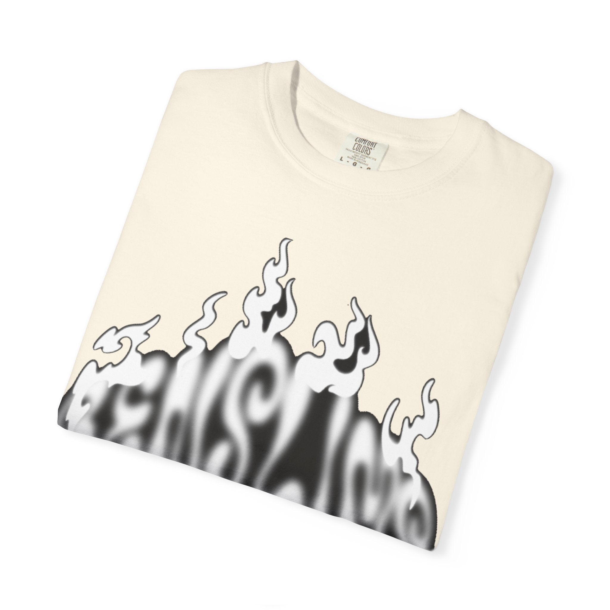 Graphic T-Shirt — 'Feels Like' Flame Text Streetwear Tee girls