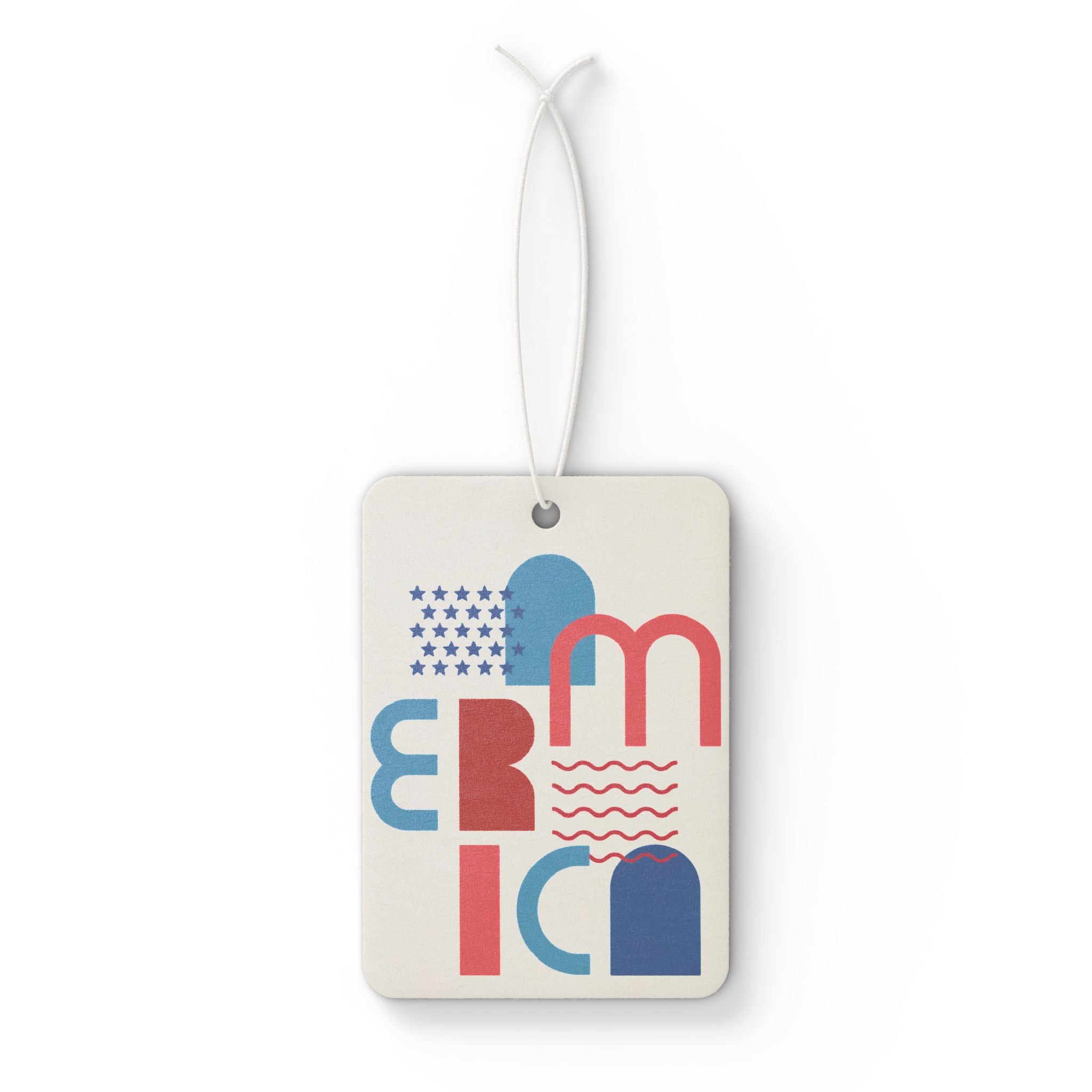 Retro Americana Car Air Freshener — 'America' Graphic Scent Tag