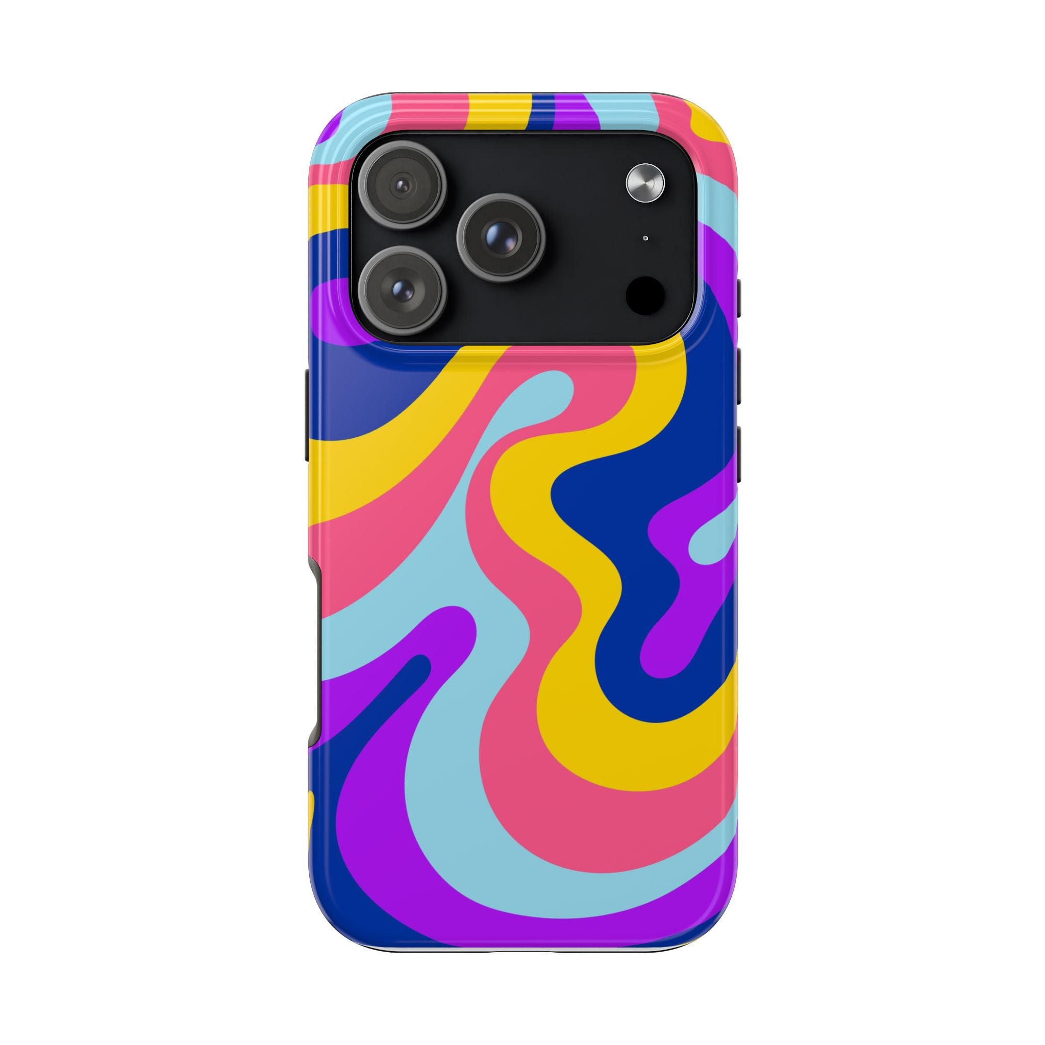 Psychedelic Swirl Tough Phone Case — Colorful Retro Abstract Protection