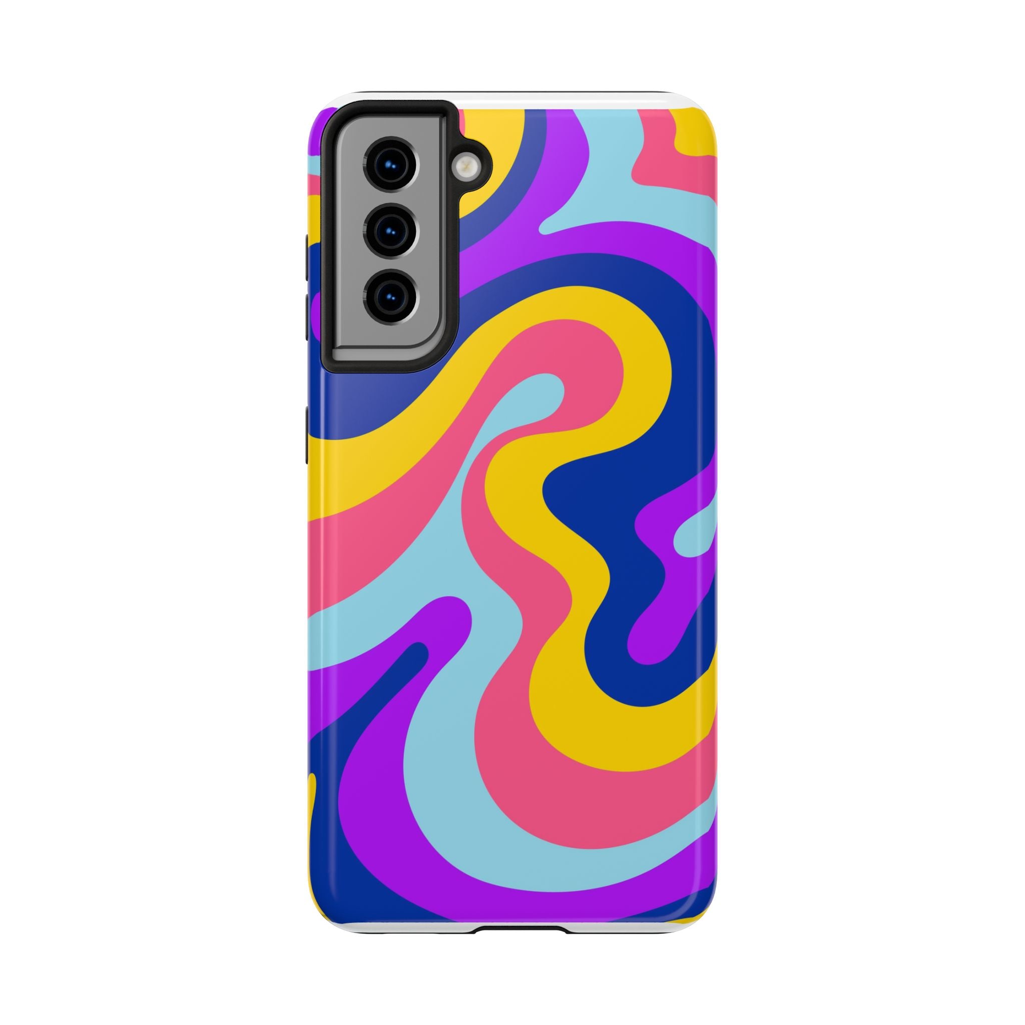 Psychedelic Swirl Tough Phone Case — Colorful Retro Abstract Protection