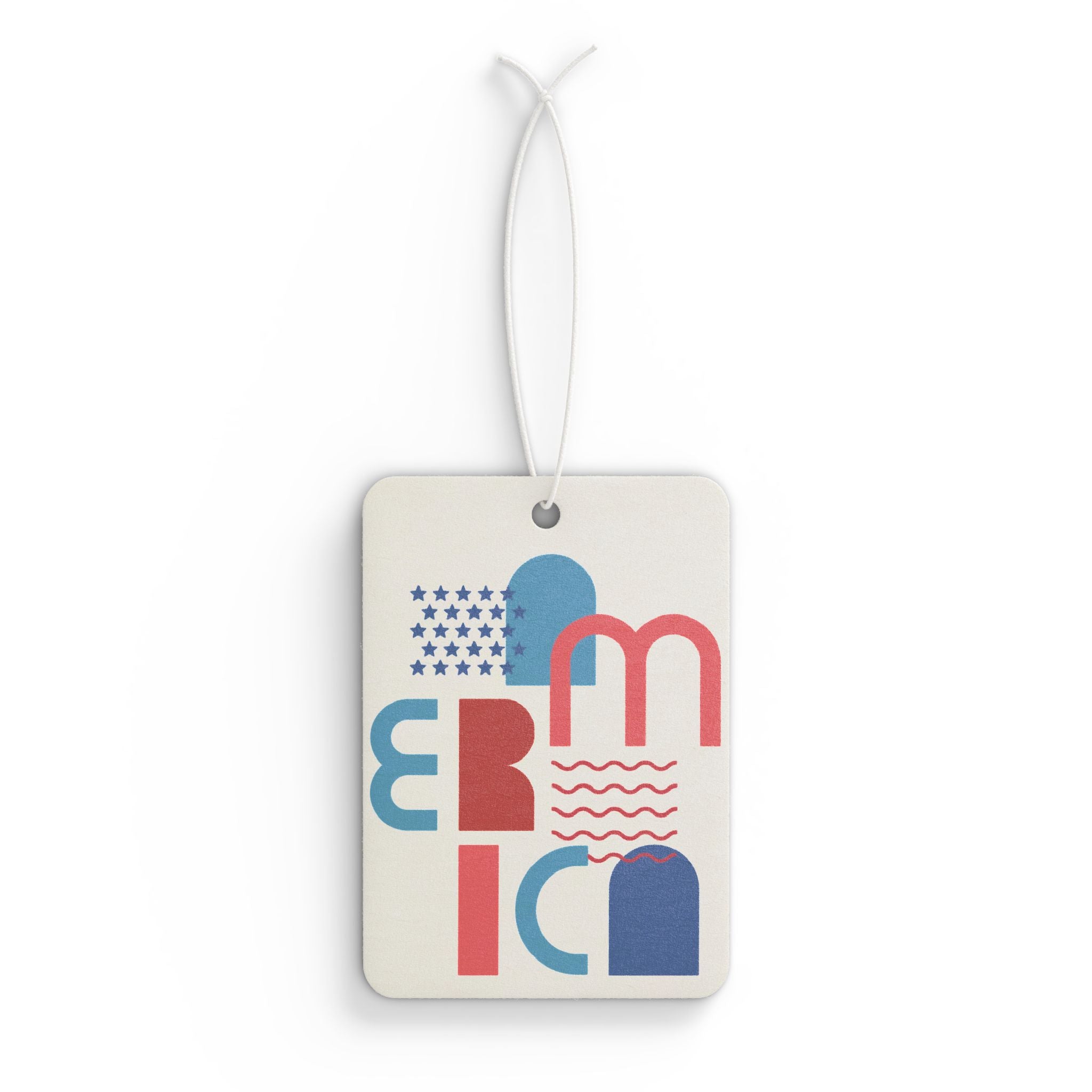 Retro Americana Car Air Freshener — 'America' Graphic Scent Tag