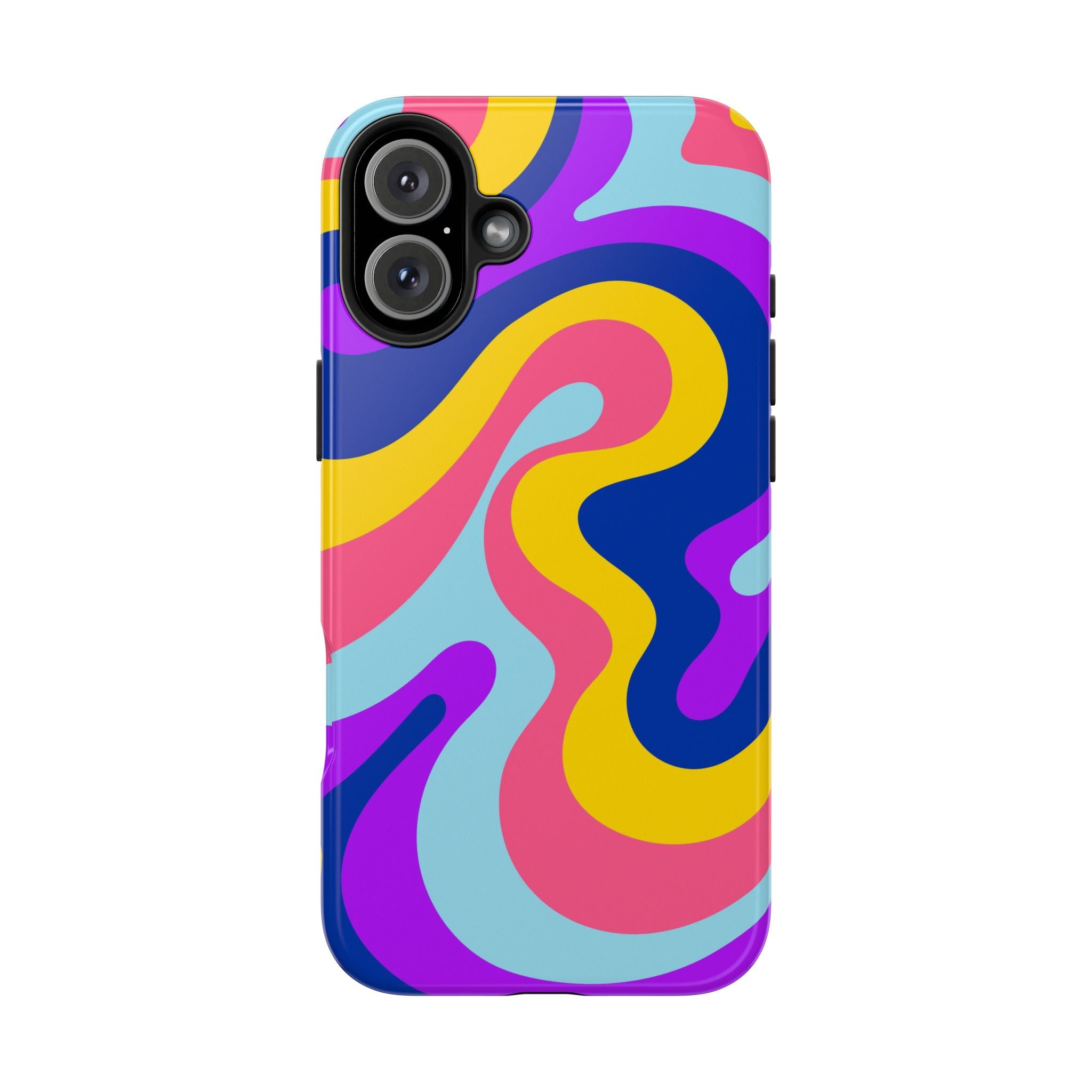 Psychedelic Swirl Tough Phone Case — Colorful Retro Abstract Protection
