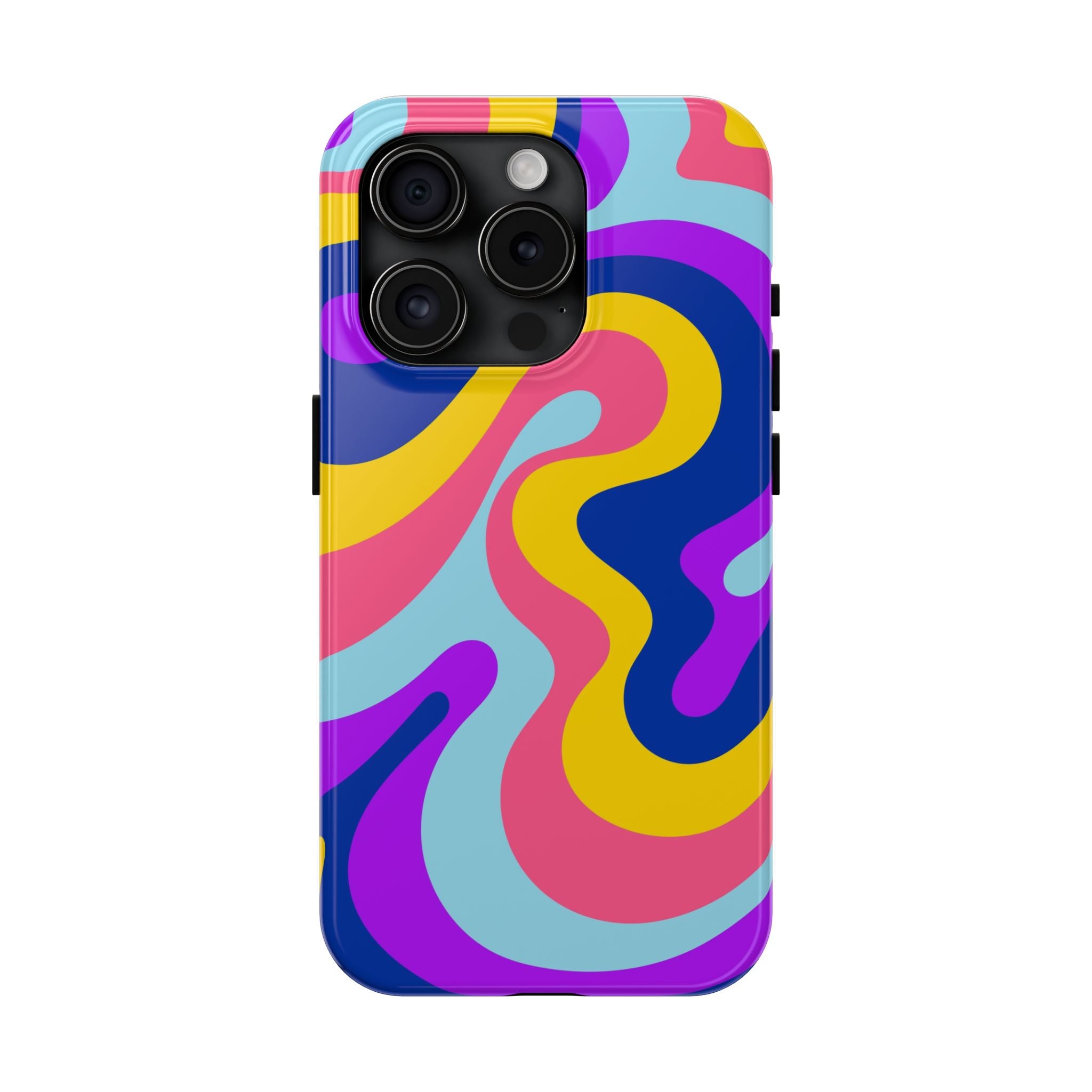 Psychedelic Swirl Tough Phone Case — Colorful Retro Abstract Protection