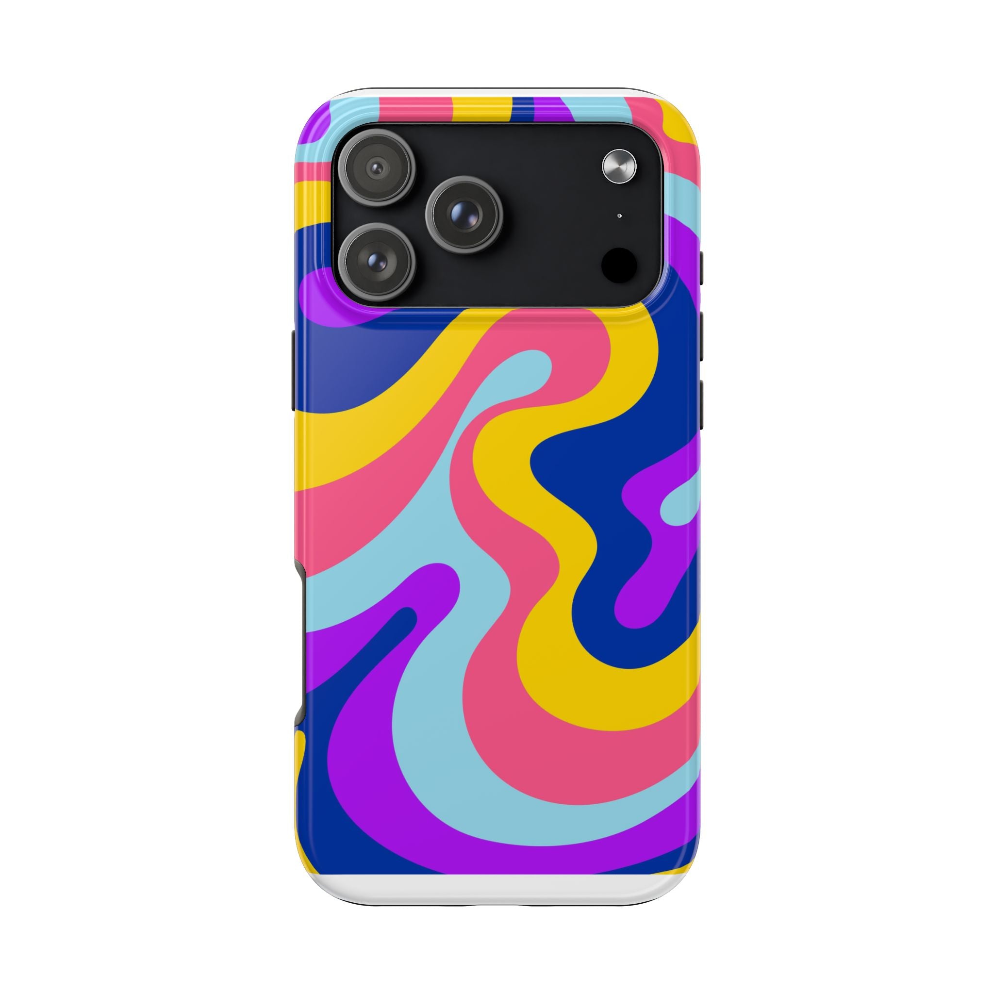 Psychedelic Swirl Tough Phone Case — Colorful Retro Abstract Protection