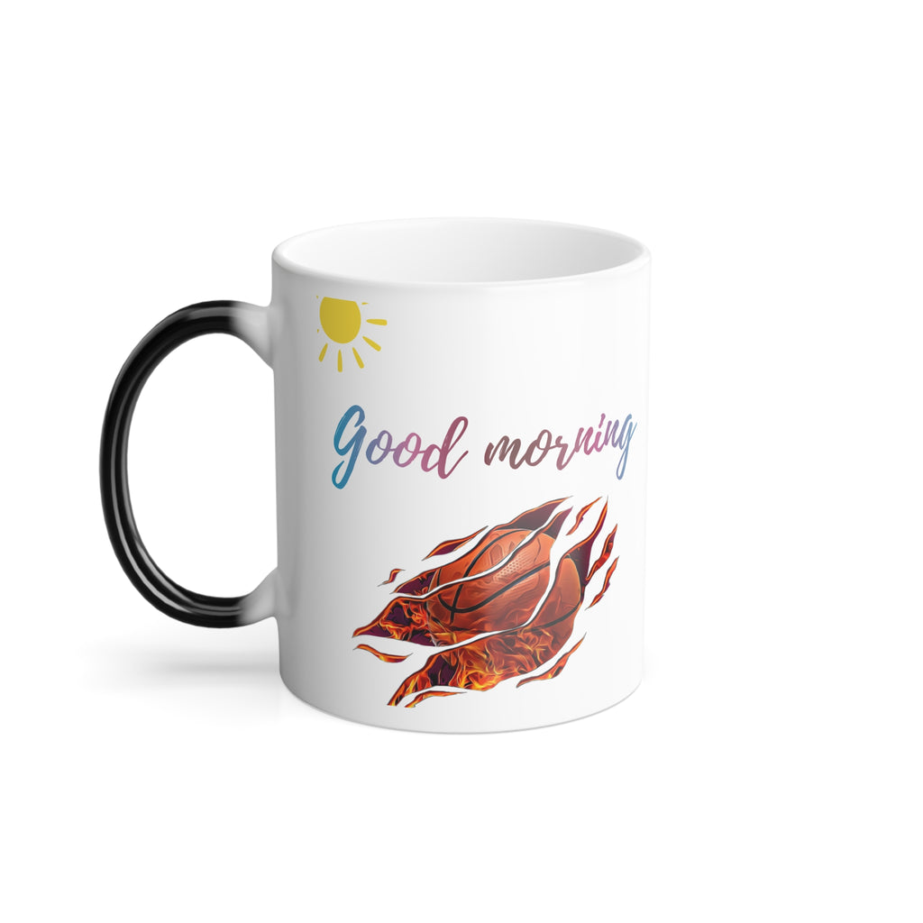 Color-Changing Coffee Mug — "Amazing Teacher" Morning Sun Design, 11oz